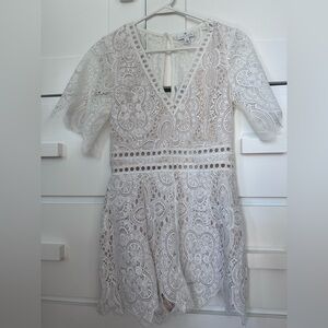 Off white lace romper